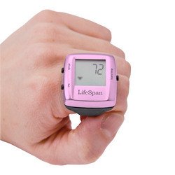 Pulse Rates Rings With Vibrating LifeSpan My Beat Heart Rate Ring, Pink