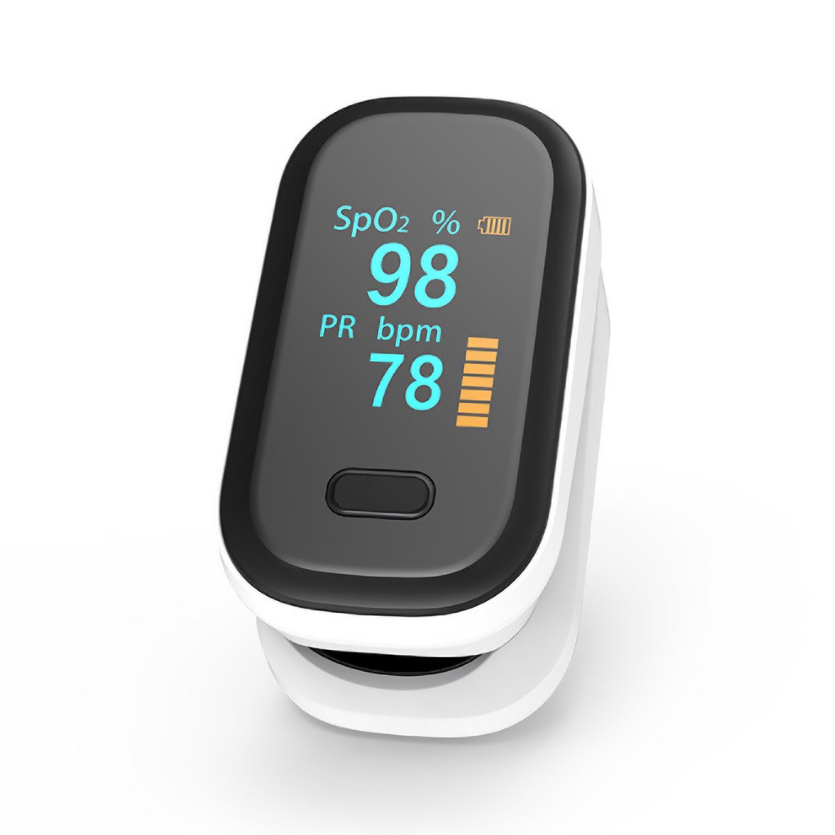 Fingertip Pulse Oximeter; Blood Oxygen Saturation Monitor with OLED ...